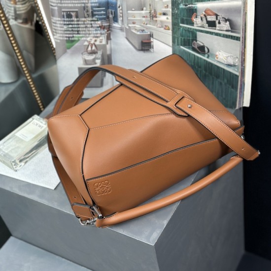 Replica Loewe Puzzle bag in classic calfskin Tan