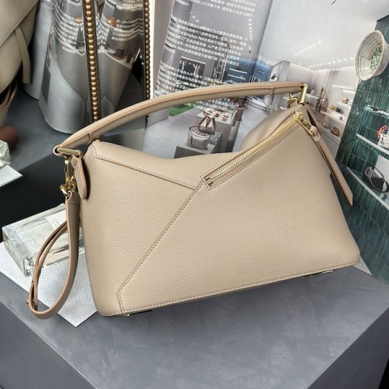 Replica Loewe Puzzle bag in soft grained calfskin beige