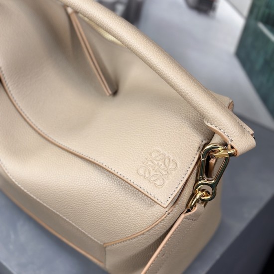 Replica Loewe Puzzle bag in soft grained calfskin beige