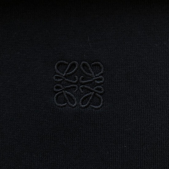 Replica Loewe Relaxed fit hoodie in black cotton