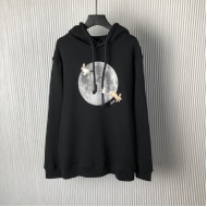 Replica Loewe Relaxed fit hoodie in cotton Black