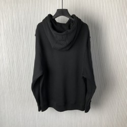 Replica Loewe Relaxed fit hoodie in cotton Black