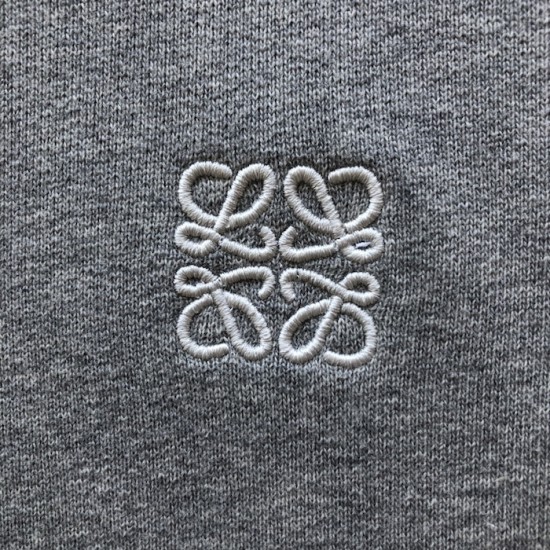 Replica Loewe Relaxed fit hoodie in cotton Grey