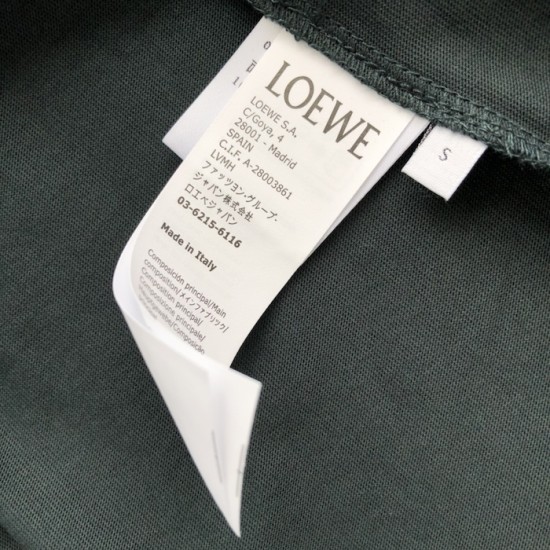 Replica Loewe Relaxed fit T-shirt in cotton Dark Green