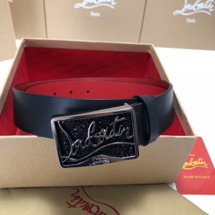 Christian Louboutin Men Ricky Belt Black / Black