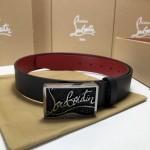 Christian Louboutin Men Ricky Belt Black / Black