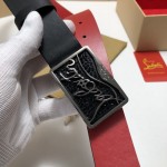 Christian Louboutin Men Ricky Belt Black / Black