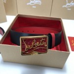 Christian Louboutin Men Ricky Belt Black / Red