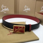 Christian Louboutin Men Ricky Belt Black / Red