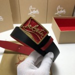 Christian Louboutin Men Ricky Belt Black / Red