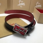 Christian Louboutin Men Ricky Belt Black / Silver