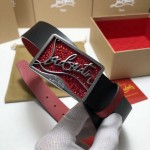 Christian Louboutin Men Ricky Belt Black / Silver