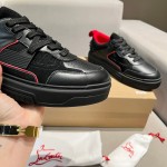 Christian Louboutin Astroloubi Black Calf Leather Sneaker