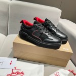 Christian Louboutin Astroloubi Black Calf Leather Sneaker