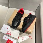 Christian Louboutin Astroloubi Black Calf Leather Sneaker