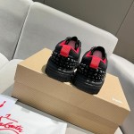 Christian Louboutin Astroloubi Black Calf Leather Sneaker