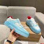 Christian Louboutin Astroloubi Blue Calf Leather Sneaker