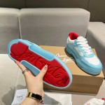 Christian Louboutin Astroloubi Blue Calf Leather Sneaker