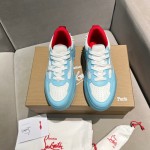 Christian Louboutin Astroloubi Blue Calf Leather Sneaker