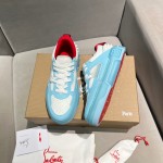 Christian Louboutin Astroloubi Blue Calf Leather Sneaker