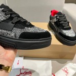 Christian Louboutin Astroloubi Black Strass Calf Leather Sneaker