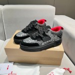 Christian Louboutin Astroloubi Black Strass Calf Leather Sneaker