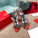 TOP QUALITY Christian Louboutin Goldora Sandal 100MM Mix Multi