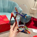 TOP QUALITY Christian Louboutin Goldora Sandal 100MM Mix Multi