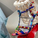 TOP QUALITY Christian Louboutin Goldora Sandal 100MM Mix Multi