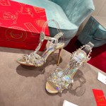 TOP QUALITY Christian Louboutin Goldora Sandal 100MM Gold