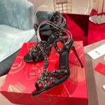 TOP QUALITY Christian Louboutin Goldora Sandal 100MM Black