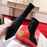 Christian Louboutin Lipbooty 100MM Heel Ankle Boot Black