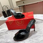 TOP QUALITY Christian Louboutin Me Dolly 100MM Heel Sandal Patent Black