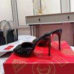 TOP QUALITY Christian Louboutin Me Dolly 100MM Heel Sandal Patent Black