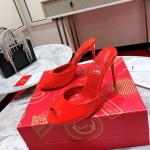 TOP QUALITY Christian Louboutin Me Dolly 100MM Heel Sandal Patent Red