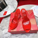 TOP QUALITY Christian Louboutin Me Dolly 100MM Heel Sandal Patent Red