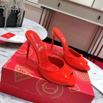 TOP QUALITY Christian Louboutin Me Dolly 100MM Heel Sandal Patent Red