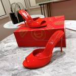 TOP QUALITY Christian Louboutin Me Dolly 100MM Heel Sandal Patent Red