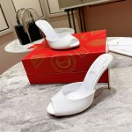 TOP QUALITY Christian Louboutin Me Dolly 100MM Heel Sandal Patent White