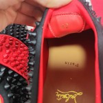 Christian Louboutin Spike Sock Flat Sneakers Black / Red