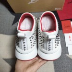 Christian Louboutin Spike Sock Flat Sneakers White / Silver