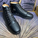 Christian Louboutin Louis Sneakers Calf Leather Black