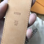 LV Monogram Canvas Belt Initiales Belt M9608 Brushed Gold