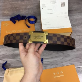 Replica LV damier ebene reversible belt