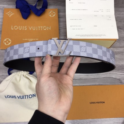 LV Damier Graphite Initiales 40MM Reversible Belt M0342V