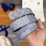 LV Damier Graphite Initiales 40MM Reversible Belt M0342V