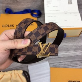 LV Damier Ebene Initiales 25mm Belt M9267