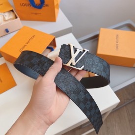 Replica Louis Vuitton Blue Initiales Belt