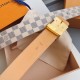 Louis Vuitton Damier Azur LV Initiales 40MM Belt M9609