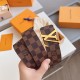 Louis Vuitton Damier Ebene LV Initiales 40MM Belt M9807 / Gold Buckle